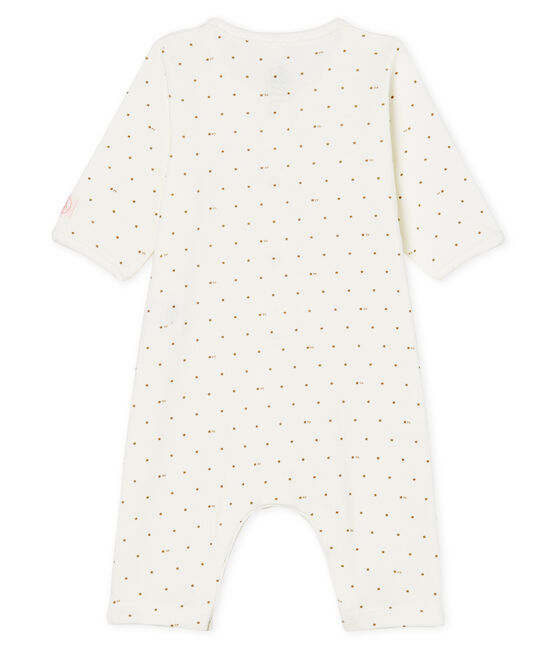 Babies' Footless Ribbed Sleepsuit MARSHMALLOW white/GRETEL pink/MULTICO