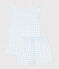 Girls' Fine Cotton Gingham Short Pyjamas MARSHMALLOW blue/GOMME white