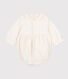 Babies' special occasion playsuit in embroidered corduroy
