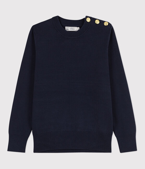 Women's Iconic Striped Cotton Jumper SMOKING blue