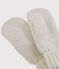 Girls' Mittens MARSHMALLOW white/OR yellow