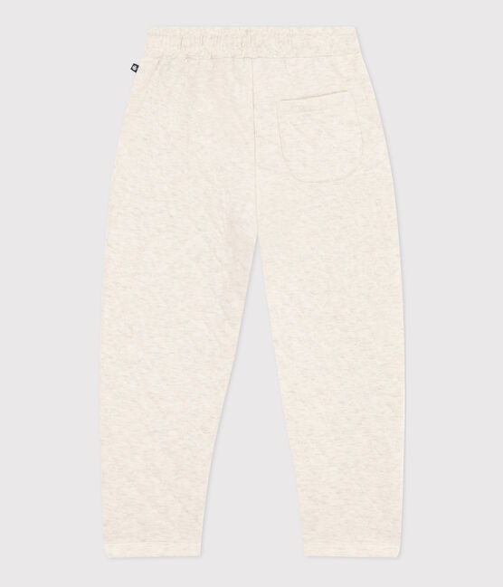 Boys' quilted tube knit trousers MONTELIMAR CHINE beige