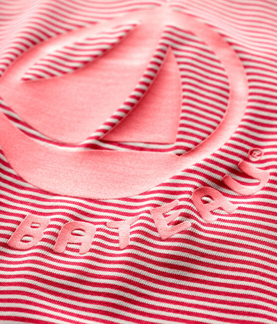Unisex Eco-Friendly Full Body Swimsuit GEISHA pink/MARSHMALLOW white
