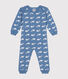 Babies' Footless Whale Design Cotton Pyjamas