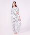 Women's Paris print cotton pyjamas white/multicolor