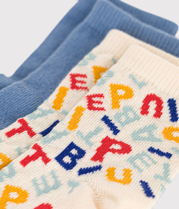 Babies' Petit Bateau cotton socks - 2-Pack multicolor