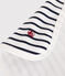 Stripy cotton and terry baby wipes MARSHMALLOW white/SMOKING blue