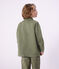 Children's jacket in plain cotton OLIVINE green