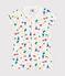 Babies' Short Cotton Playsuit MARSHMALLOW white/MULTICO white