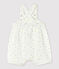 Babies' Double-Sided Organic Cotton Jersey Playsuit MARSHMALLOW white/MULTICO white