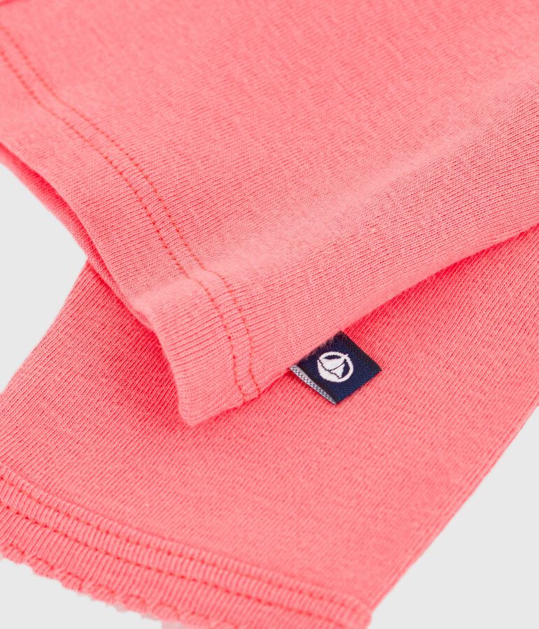 Babies' plain cotton cardigan pink