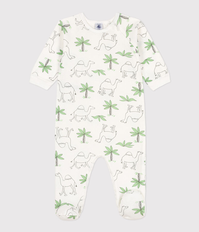 Printed Cotton Sleepsuit white/multicolor