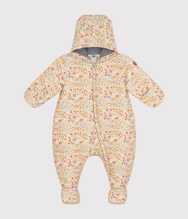 Babies' patterned snowsuit Ecru/multicolor
