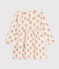 Girls' long-sleeved fleece dress AVALANCHE white/MULTICO