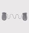 Babies' Microfleece-Lined Mittens SUBWAY CHINE grey