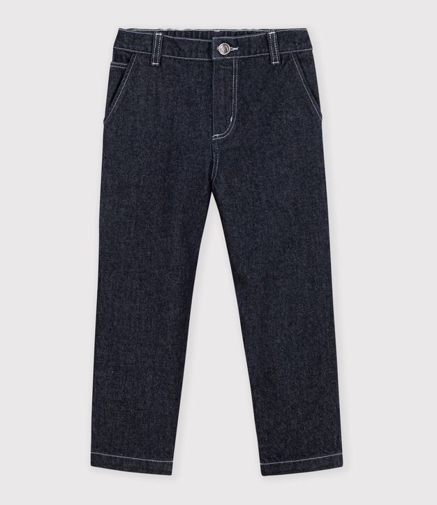 Children's denim carpenter-style trousers DENIM BRUT FONCE
