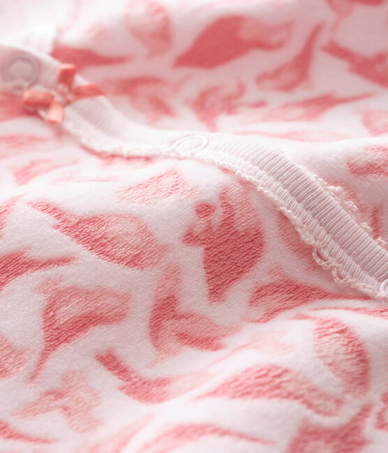 Baby girl's sleepsuit VIENNE pink/MULTICO white