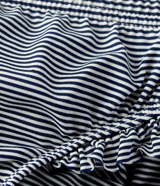 Babies' Recycled Fabric Bikini Bottoms blue/white