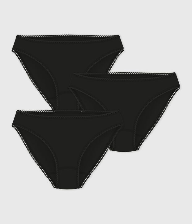 Pack of women's panties in cotton and elastane multicolor