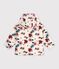 Children's hooded jacket in floral sherpa Ecru/multicolor