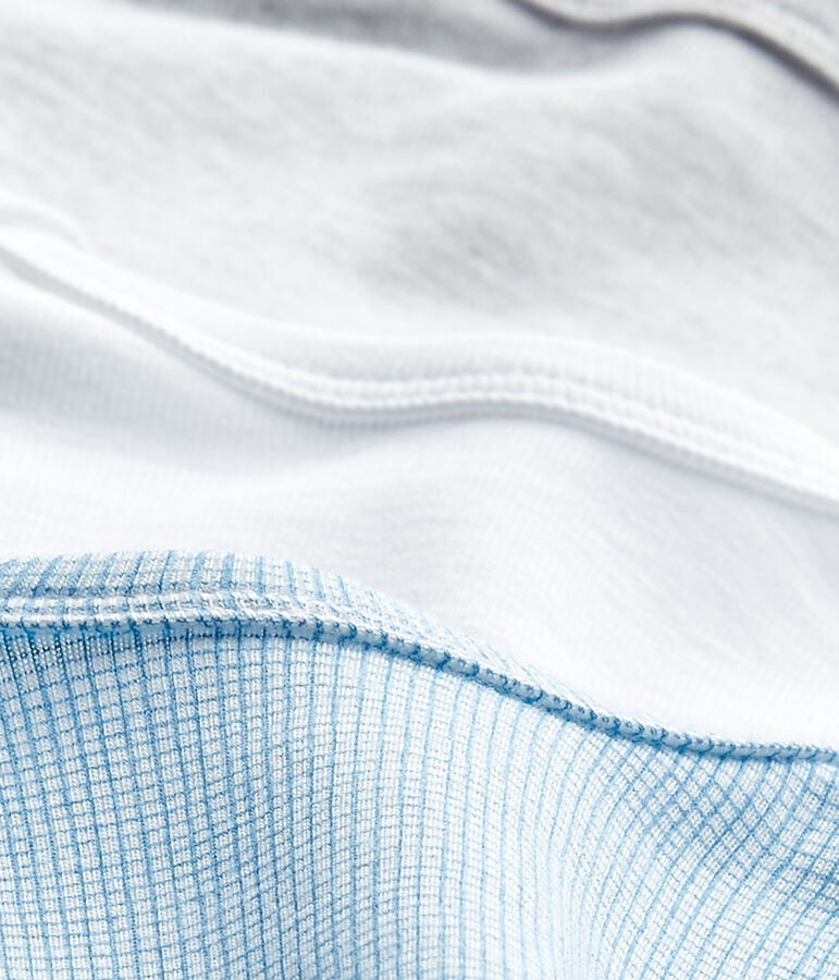 Set of 3 baby boys' short-sleeved bodysuits white