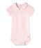 Baby girls' bodysuit with collar Vienne pink