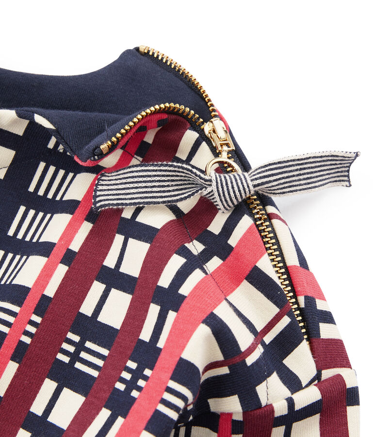 Women's Checked Sailor Top white/multicolor