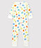 Babies' Organic Cotton Sleepsuit with Detachable Feet MARSHMALLOW white/MULTICO white