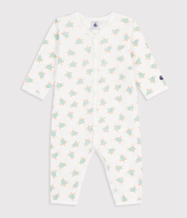 Dors bien sans pied en coton white/green/multicolor