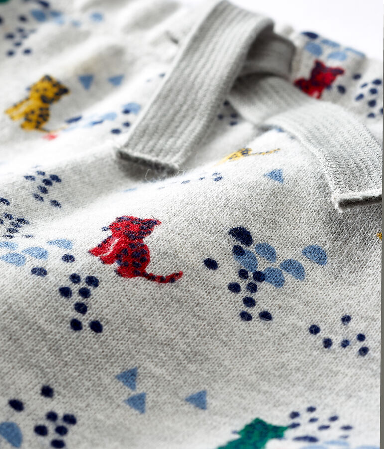 Baby Boys' Printed Fleece Trousers grey/multicolor