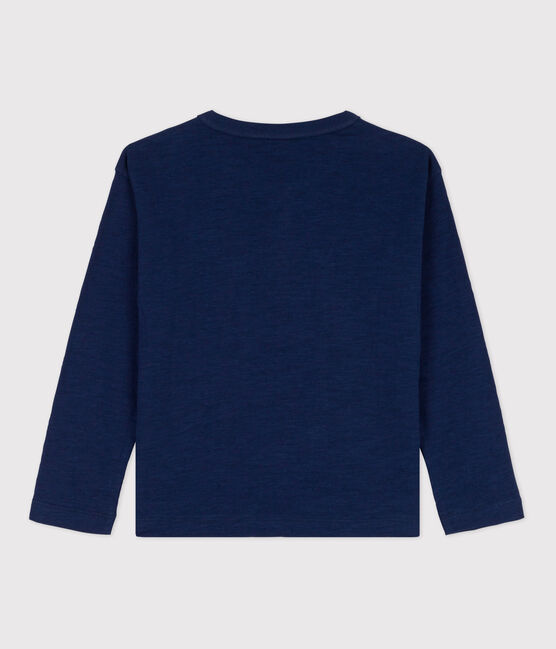 Boys' Long-Sleeved Cotton T-Shirt MEDIEVAL blue