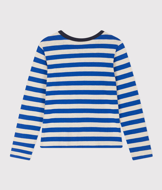 Women's Straight Round-Neck Cotton T-Shirt NEWBLEU /MASTOC