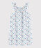Girls' Anemone Print Fine Cotton Nightdress MARSHMALLOW white/MULTICO white