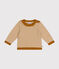 Babies' jumper in a wool and cotton knit ECUREUIL /AVALANCHE