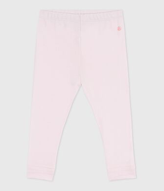 Babies' plain cotton leggings