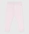Babies' plain cotton leggings BARELY pink