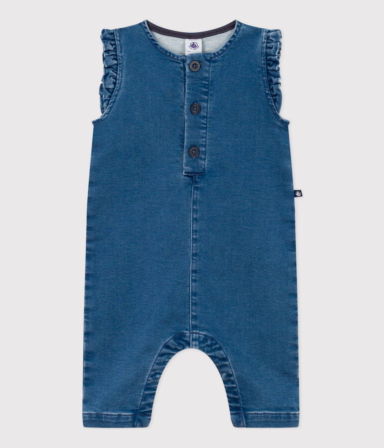 Babies' Sleeveless Denim Jumpsuit blue