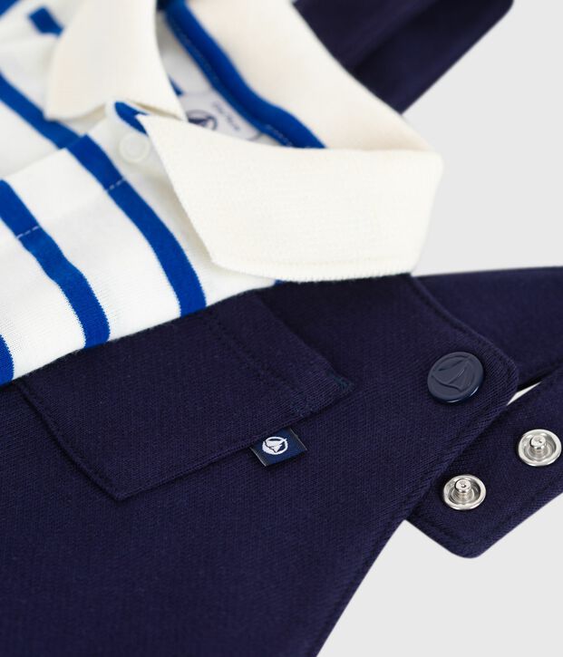 Babies' cotton gift set: dungarees and a body multicolor