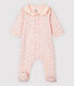 Babies' Pink Organic Cotton Sleepsuit with Collar
