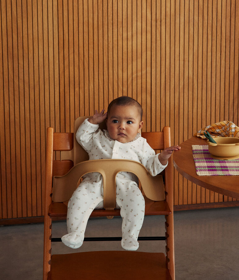 Babies' velour pyjamas MARSHMALLOW white/MULTICO white