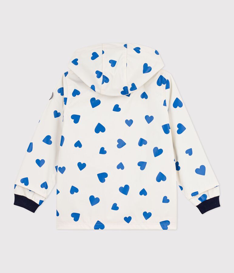 Children's iconic raincoat Ecru/blue