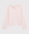 Girls' Long-sleeved Cotton T-Shirt FLEUR pink