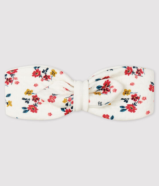 Baby girl's floral headband MARSHMALLOW white/MULTICO white