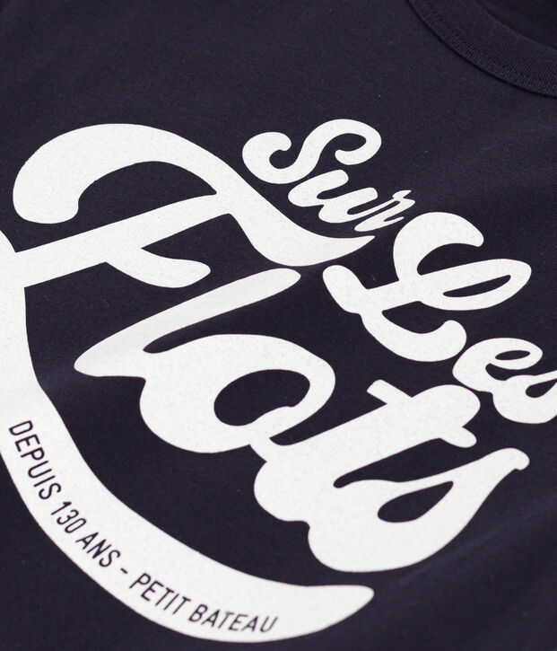 Boys' Short-Sleeved Cotton T-Shirt blue