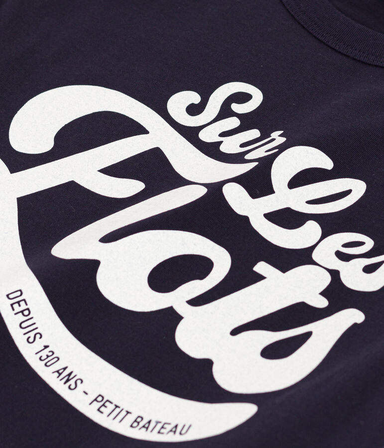 Boys' Short-Sleeved Cotton T-Shirt blue