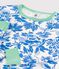Boys' Plant Print Cotton Pyjamas MARSHMALLOW white/BRASIER blue