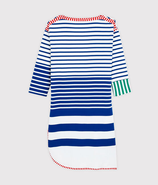 Hyères edition women's dress LAIT white/SURF blue