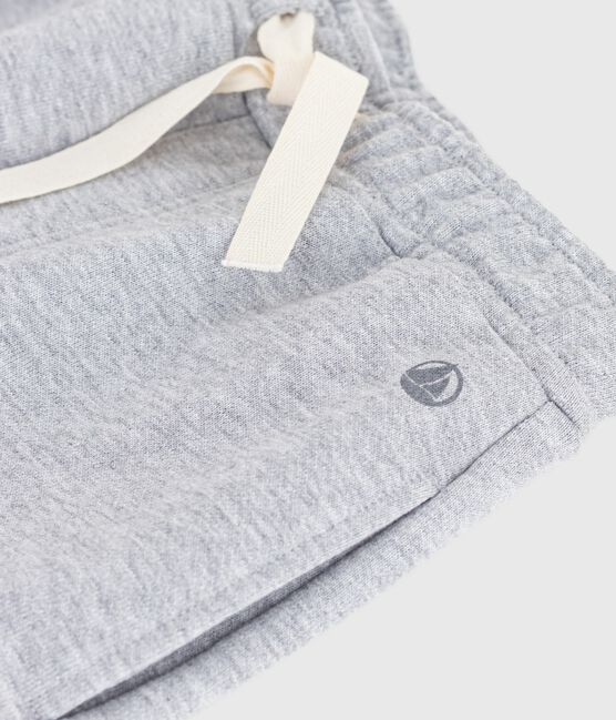 Children's jogging bottoms in plain cotton FUMEE CHINE grey