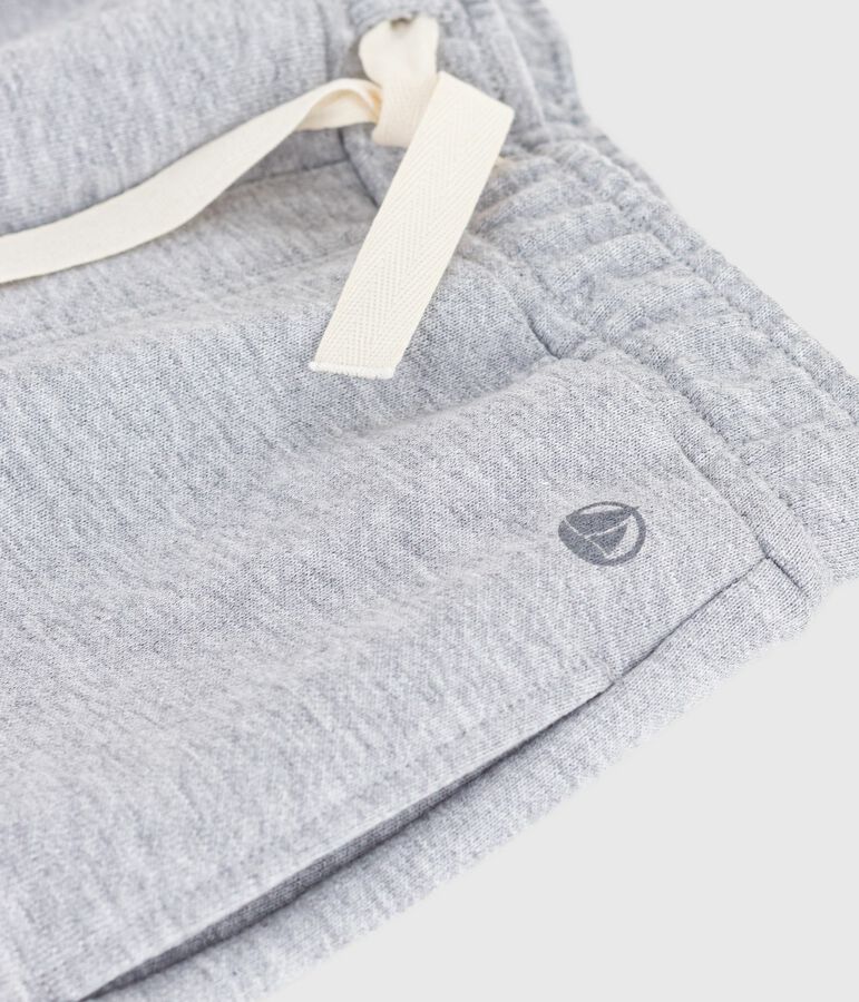 Children's plain cotton jogging bottoms FUMEE CHINE grey