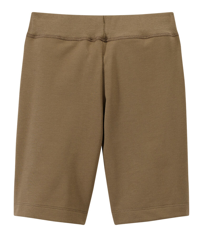 Boys' bermuda in heavyweight jersey brown